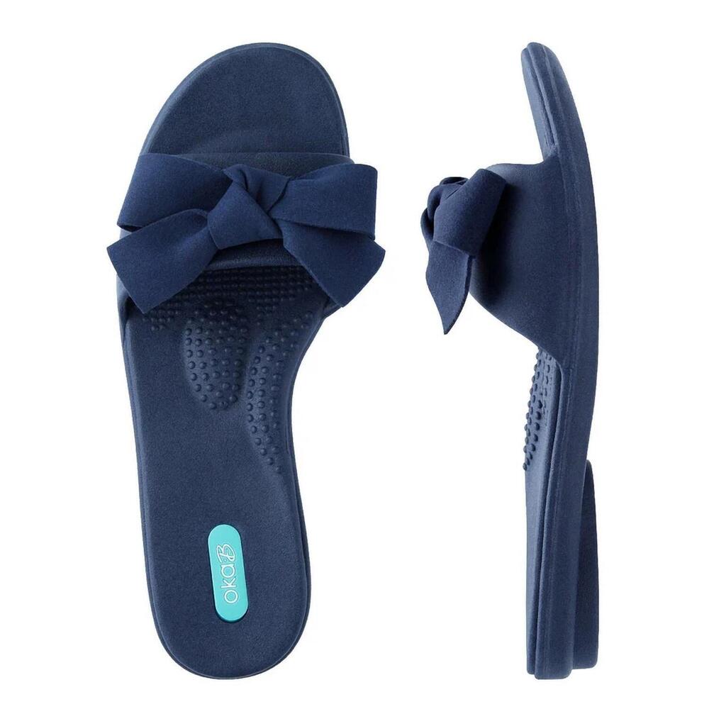 NEW OKA-B women's twiggy slide sandals in sapphire